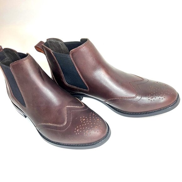 Sperry Women Leather Ankle Boots Brown Chelsea Boots Size 10 - Picture 3 of 9